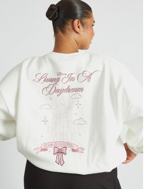 Disney Living In A Daydream Sweatshirt in Ecru