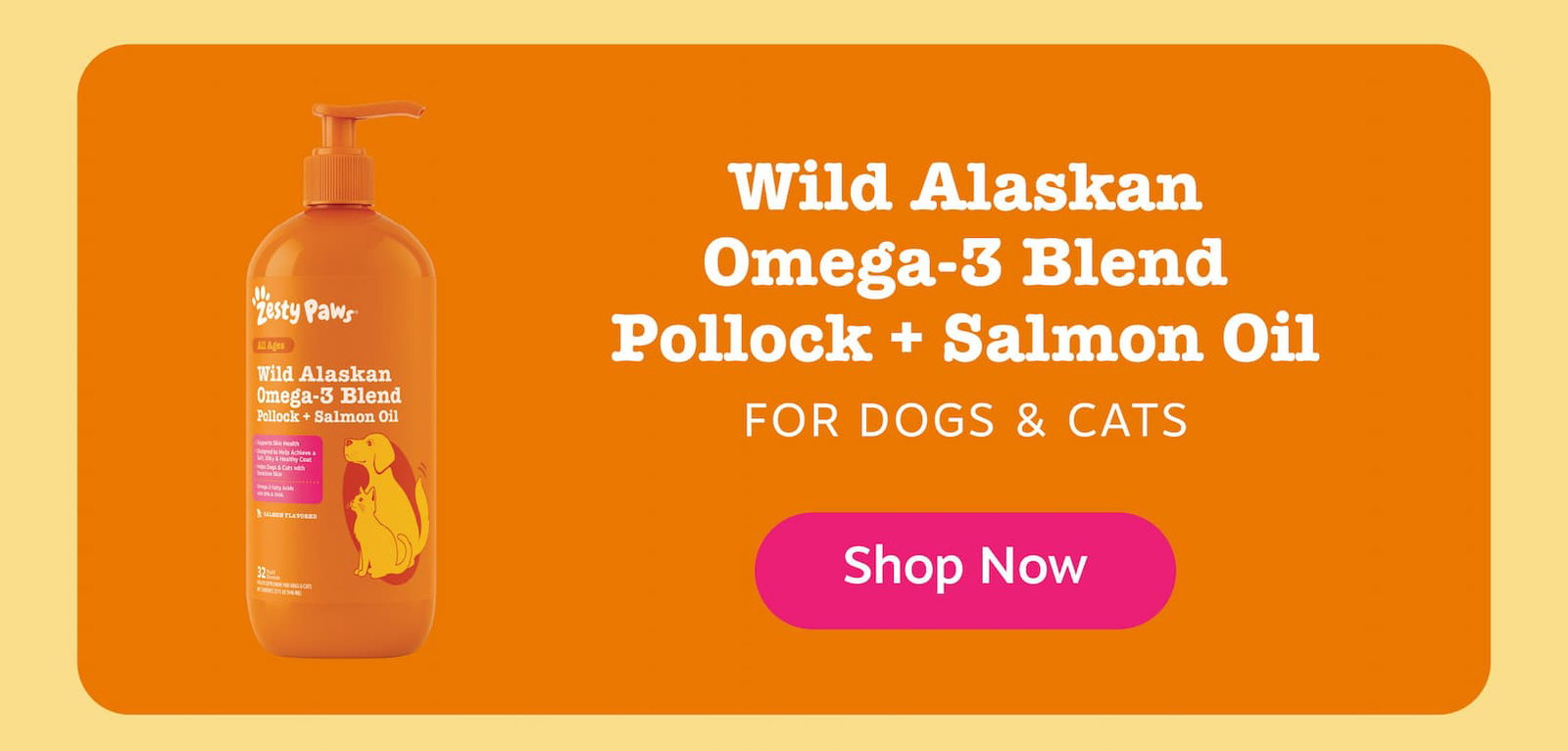 Wild Alaskan Omega-3 Blend Pollock + Salmon Oil for Dogs & Cats: Add to Cart