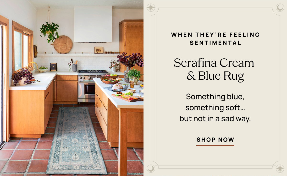Serafina Cream & Blue Rugs 