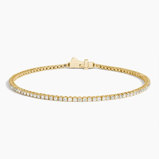 14K Yellow Gold 6 in. Petite Lab Diamond Tennis Bracelet (1 1/2 ct. tw.)