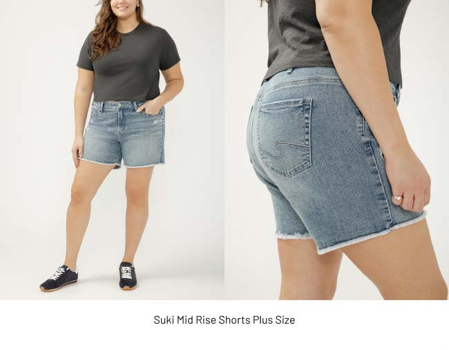 Suki Mid Rise Shorts Plus Size