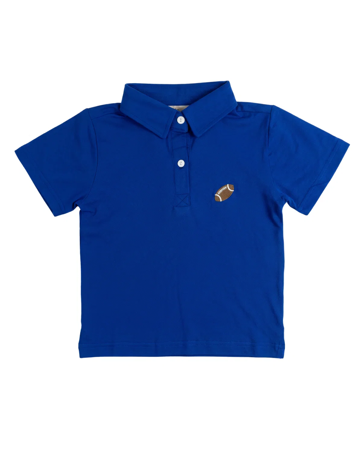 Image of Embroidered Football Royal Blue Polo Shirt