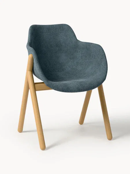 Silla con reposabrazos tapizada Carmi
