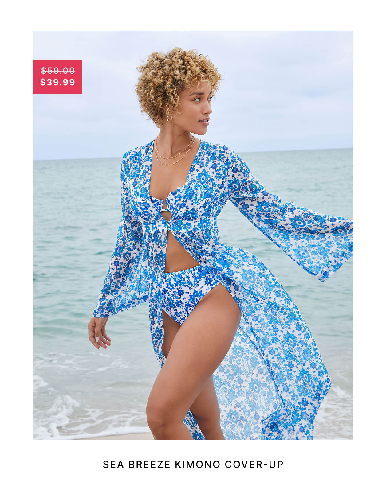 Sea Breeze Kimono Cover-Up