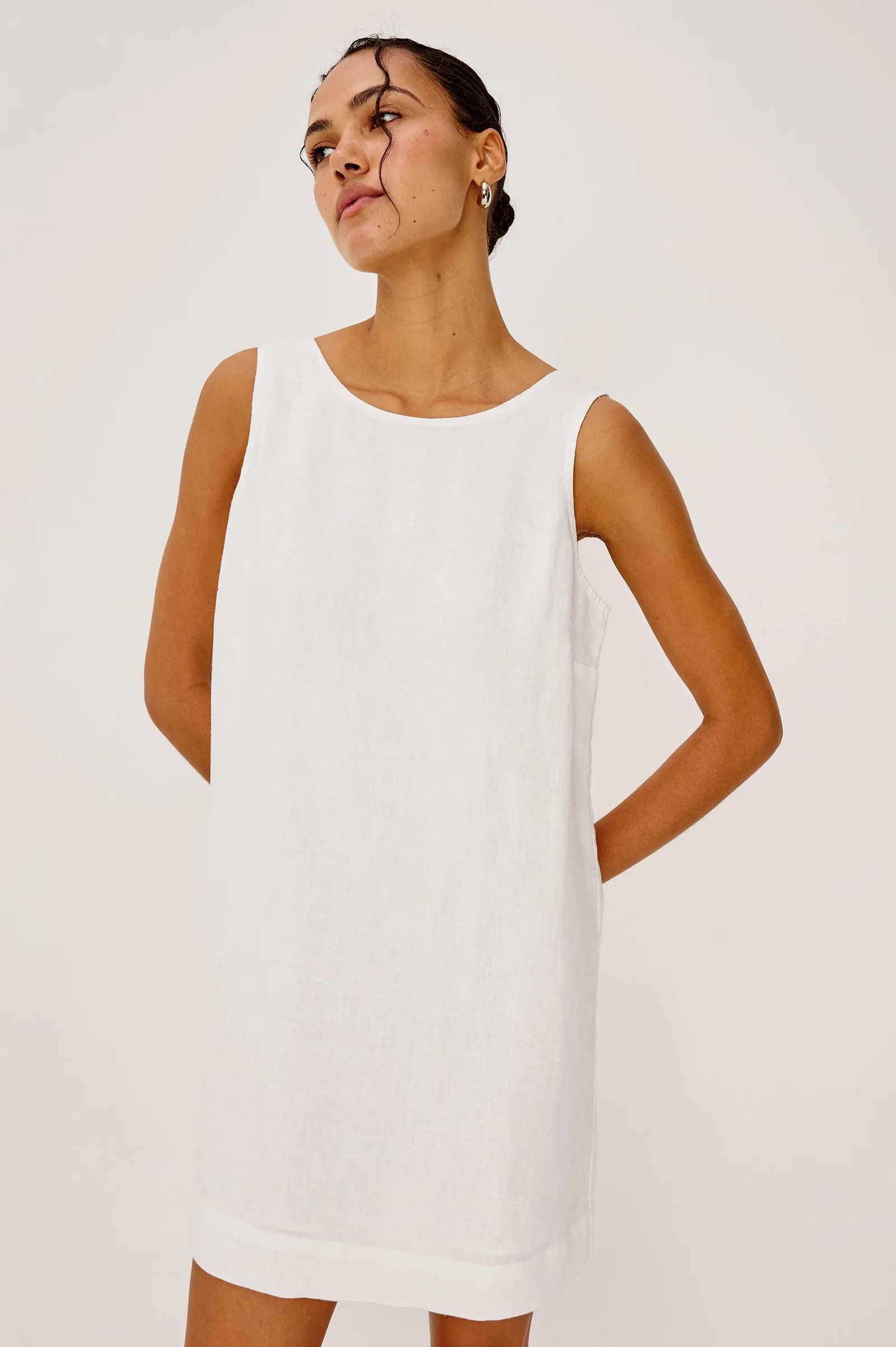 Image of LINDSEY DRESS - WHITE