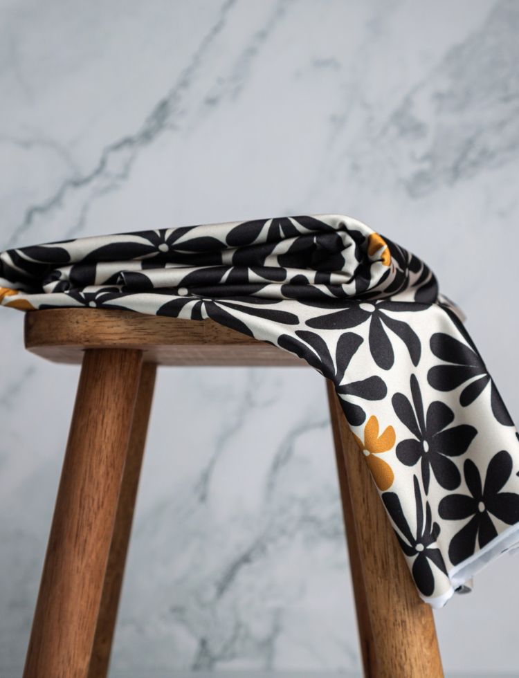 Minerva Exclusive Melissa Lowry Flores Retras Recycled Glossy Activewear Lycra Stretch Knit POD Fabric