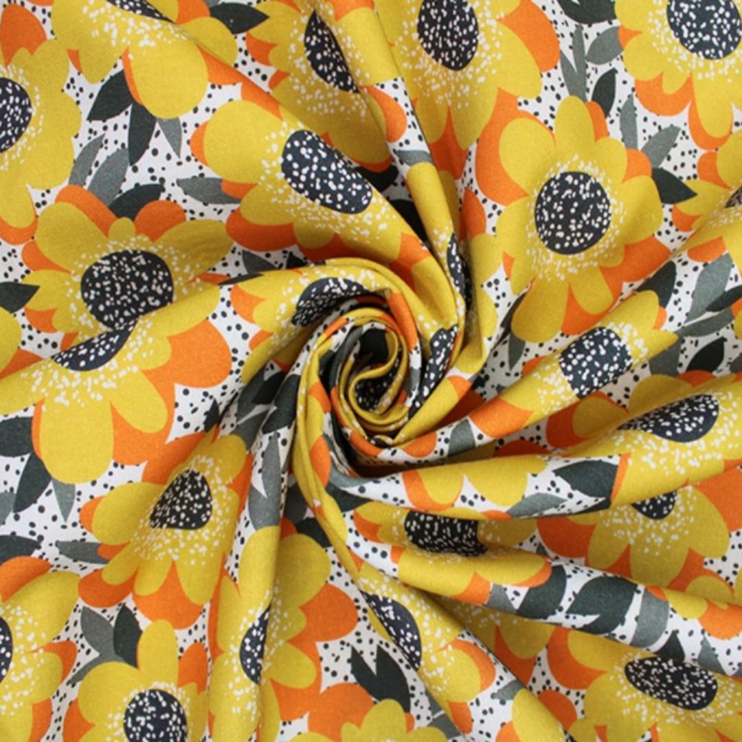 Little Johnny 100% Cotton Fabric Yellow