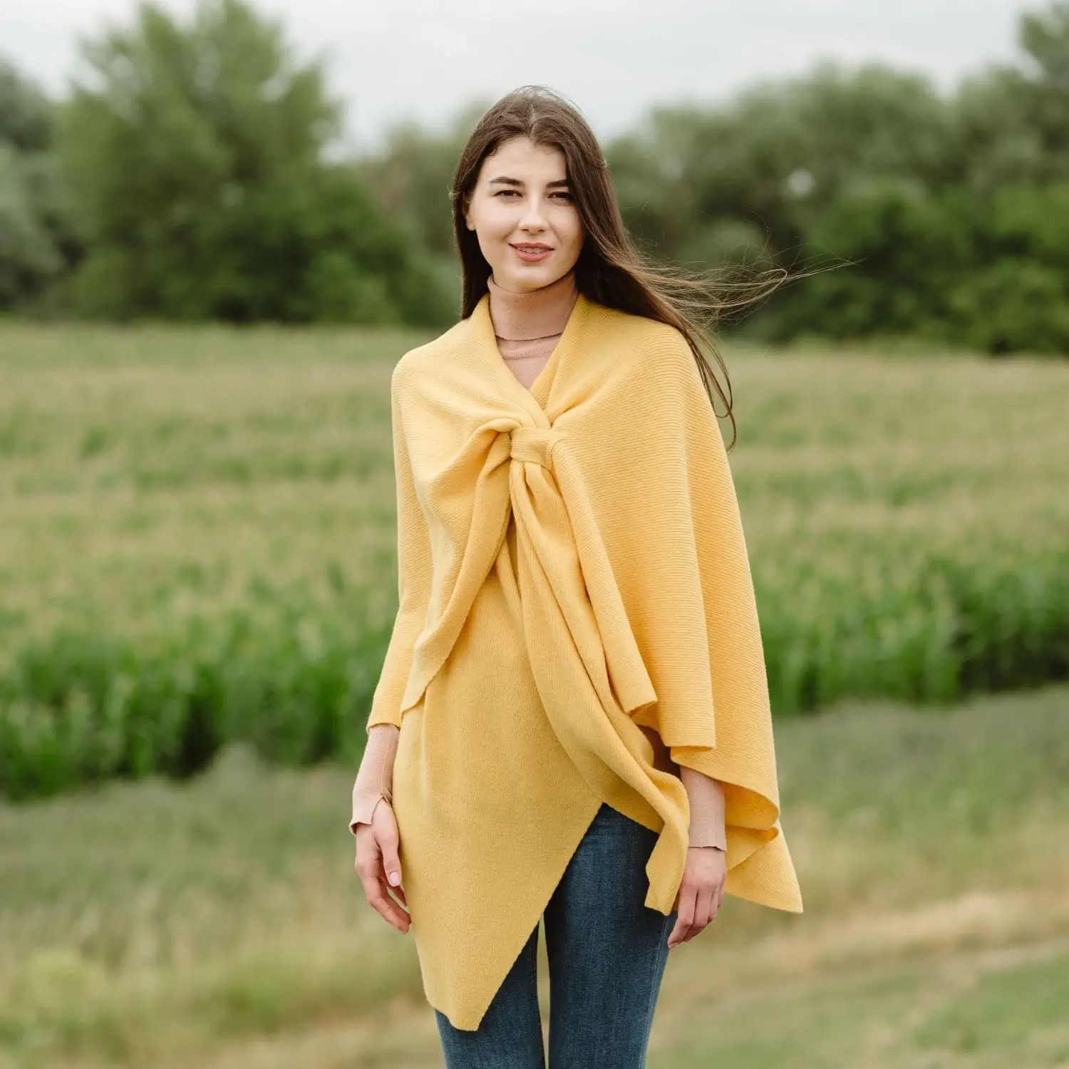 Image of Lambswool Draped Shawl