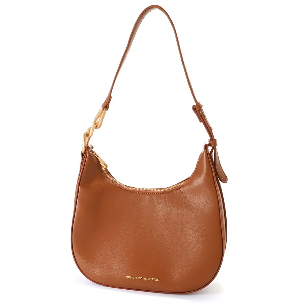 Image of French Connection Moritz Textured Smooth Hobo Shoulder Bag