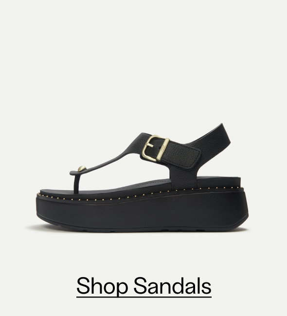 GEN-FF Max Buckle Tumbled-Leather Toe-Post Sandals - All Black