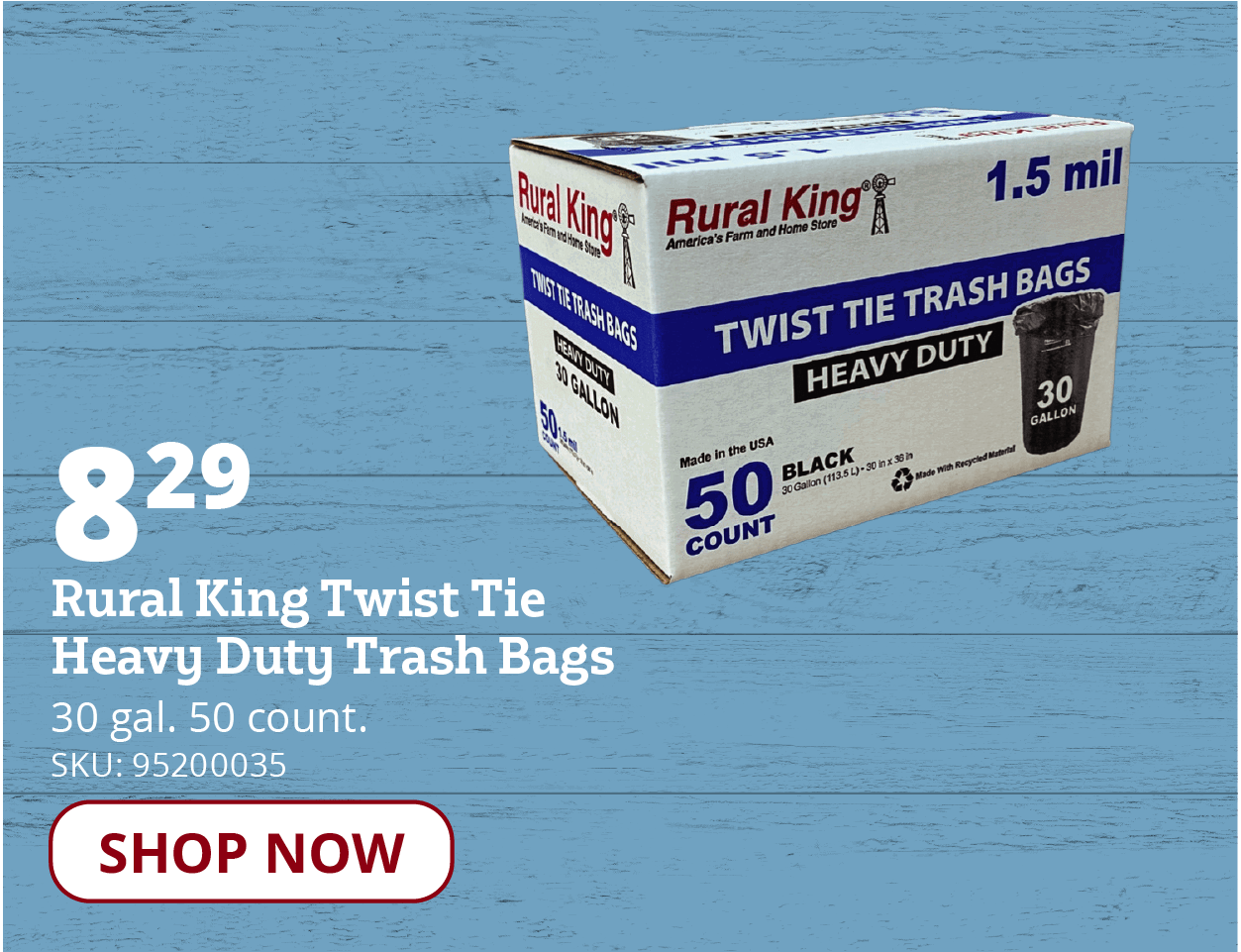 RK Twist Tie Trash Bags