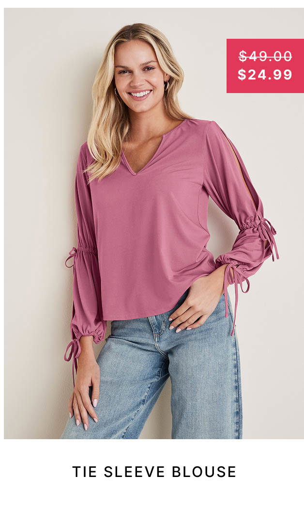 Tie Sleeve Blouse
