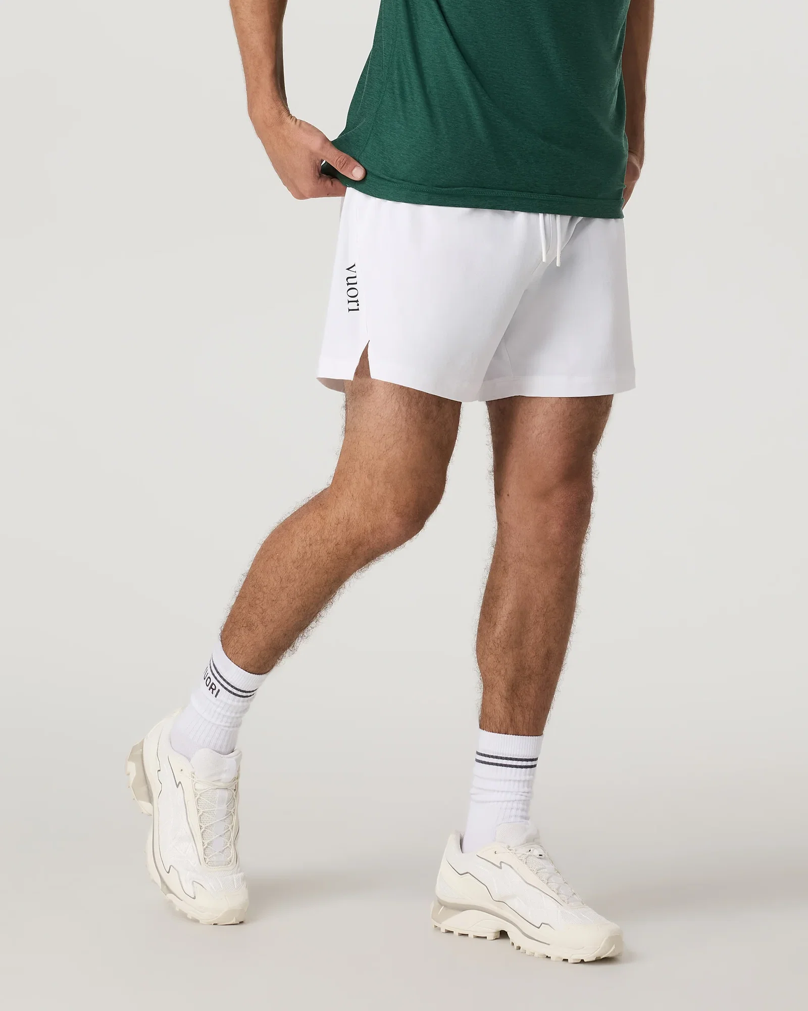 Image of Vuori Crosscourt Shorts Unlined 5" | White