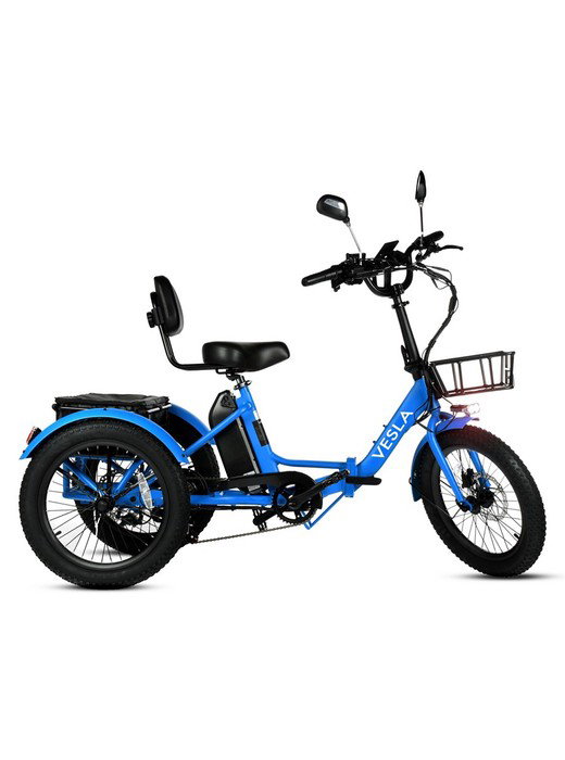Vesla Folding E-Trike w/RunFlat Tires & Accessories