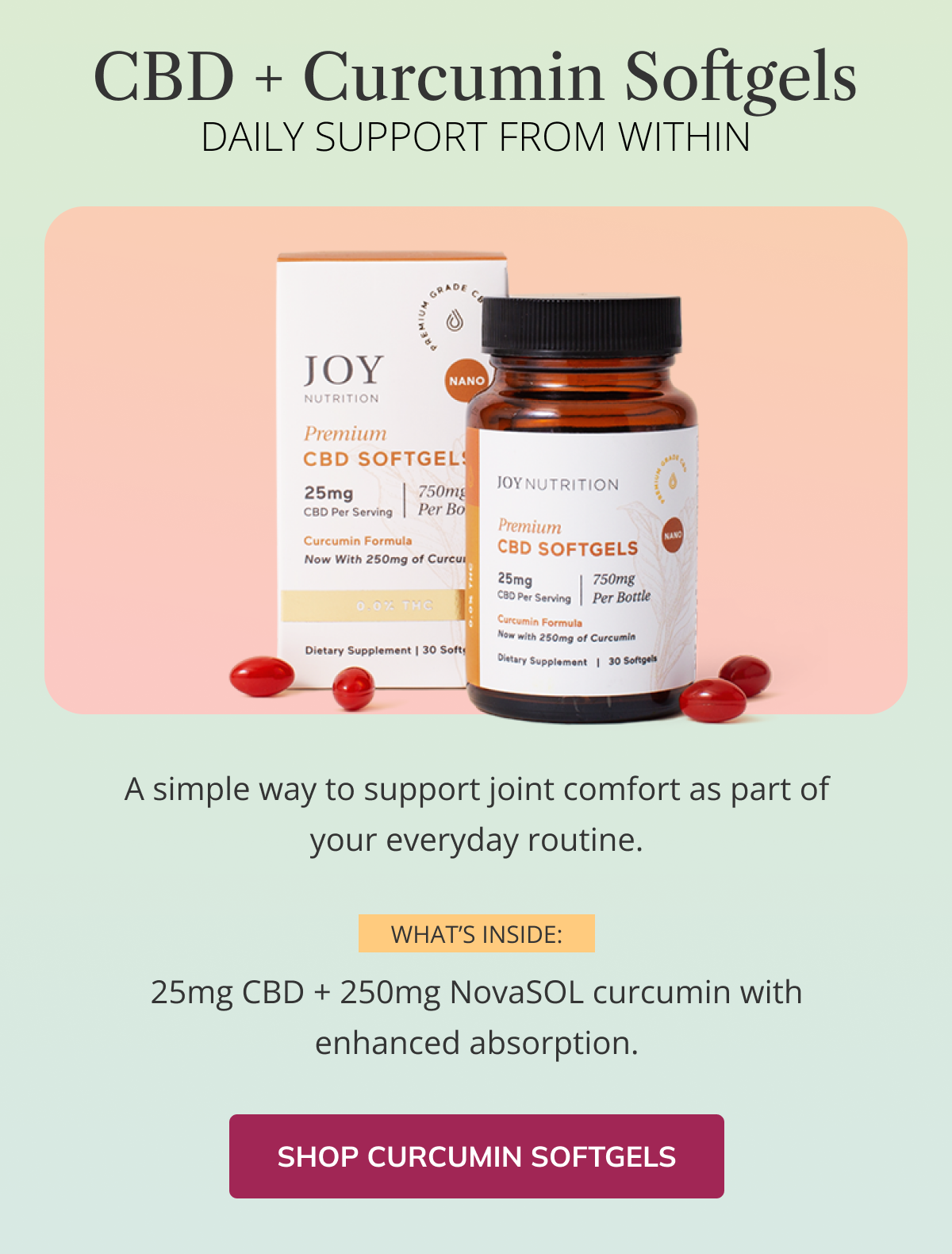 CBD + Curcumin Softgels