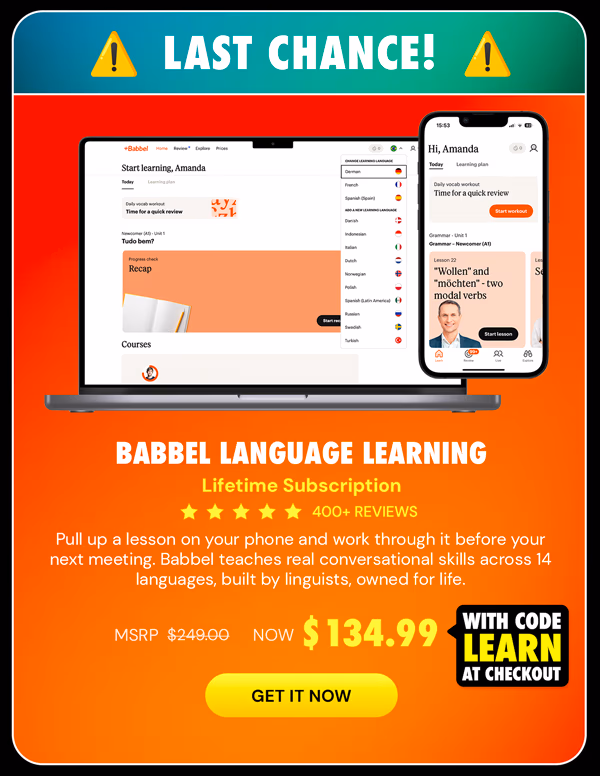 Babbel Language Learning: Lifetime Subscription (All Languages)
