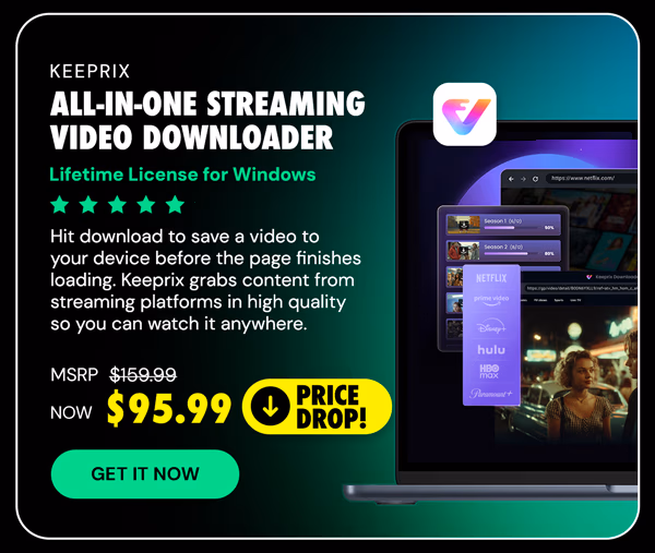 Keeprix All-in-One Streaming Video Downloader: Lifetime Subscription