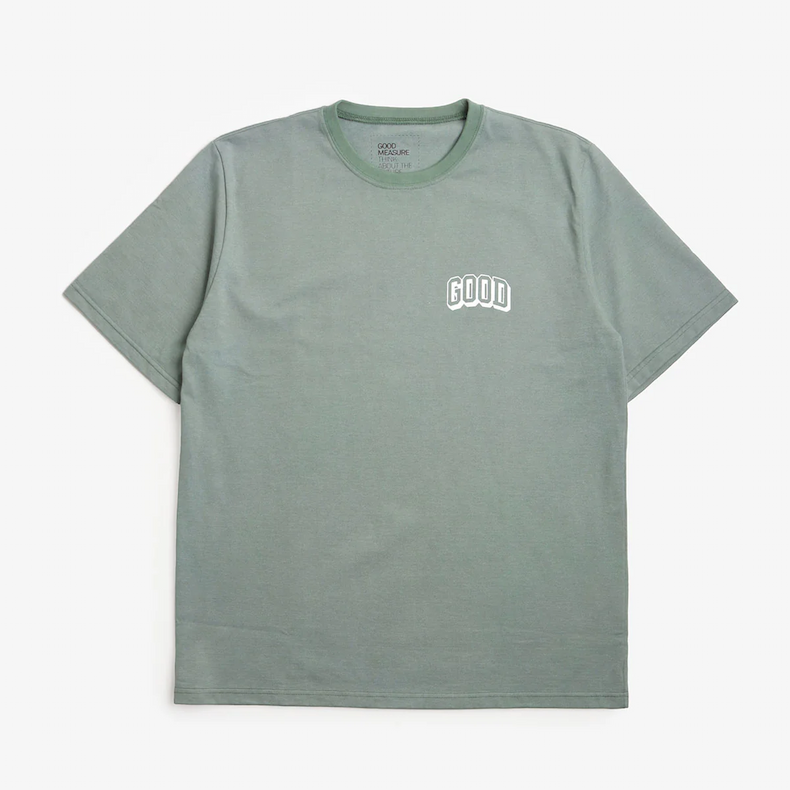 Good Measure "Riz" Logo T-Shirt in Junglist Green at Urban Industry Store