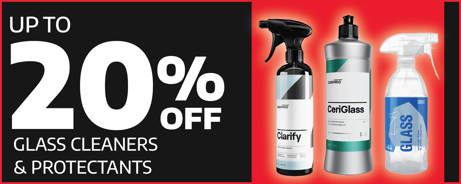 Save Up To 20% Off On Glass Cleaners & Protectant Products