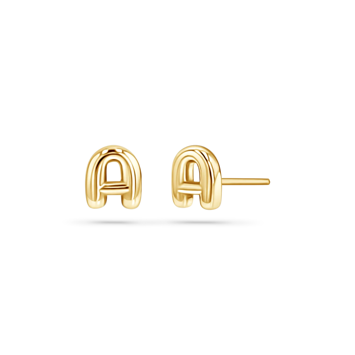 Image of Mini Puff Letter Studs