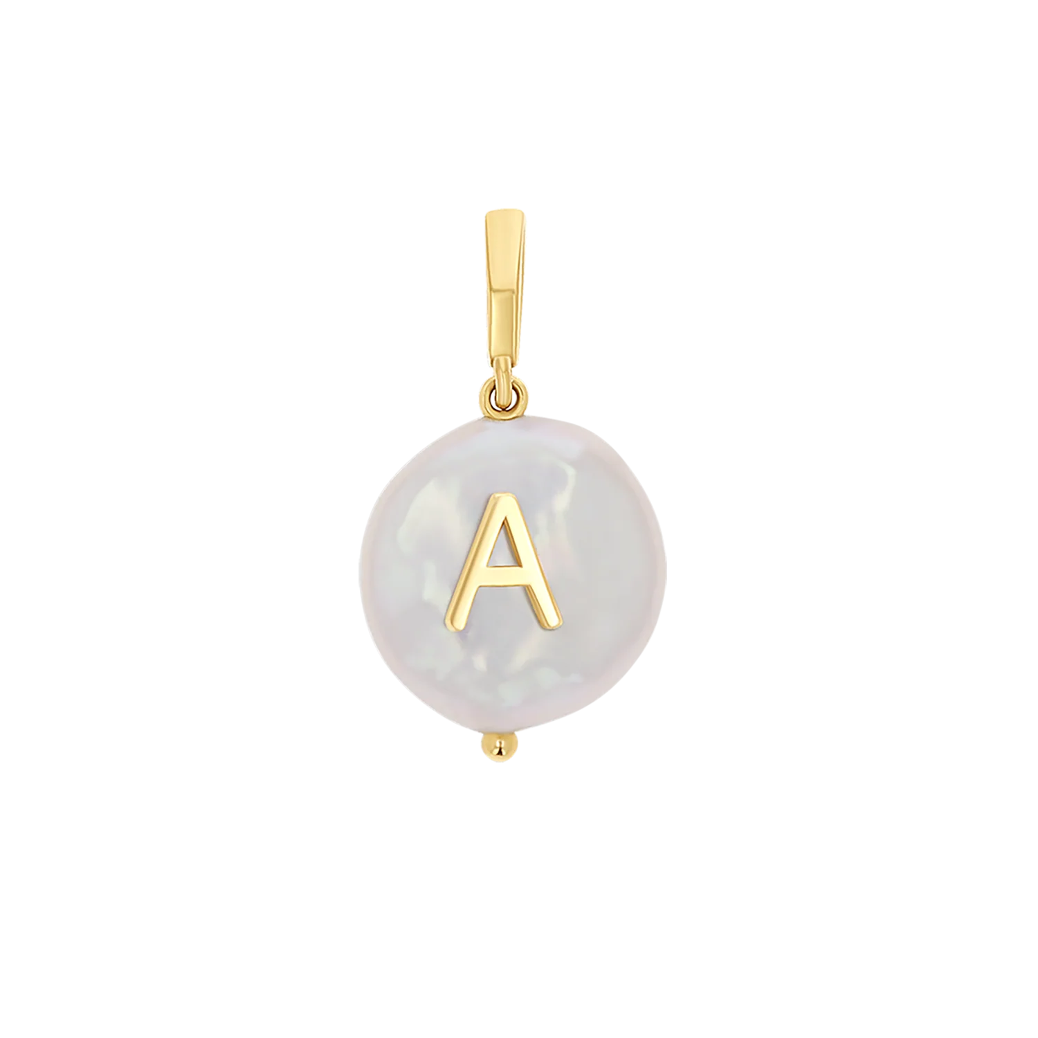 Image of Coin Pearl Initial Charm