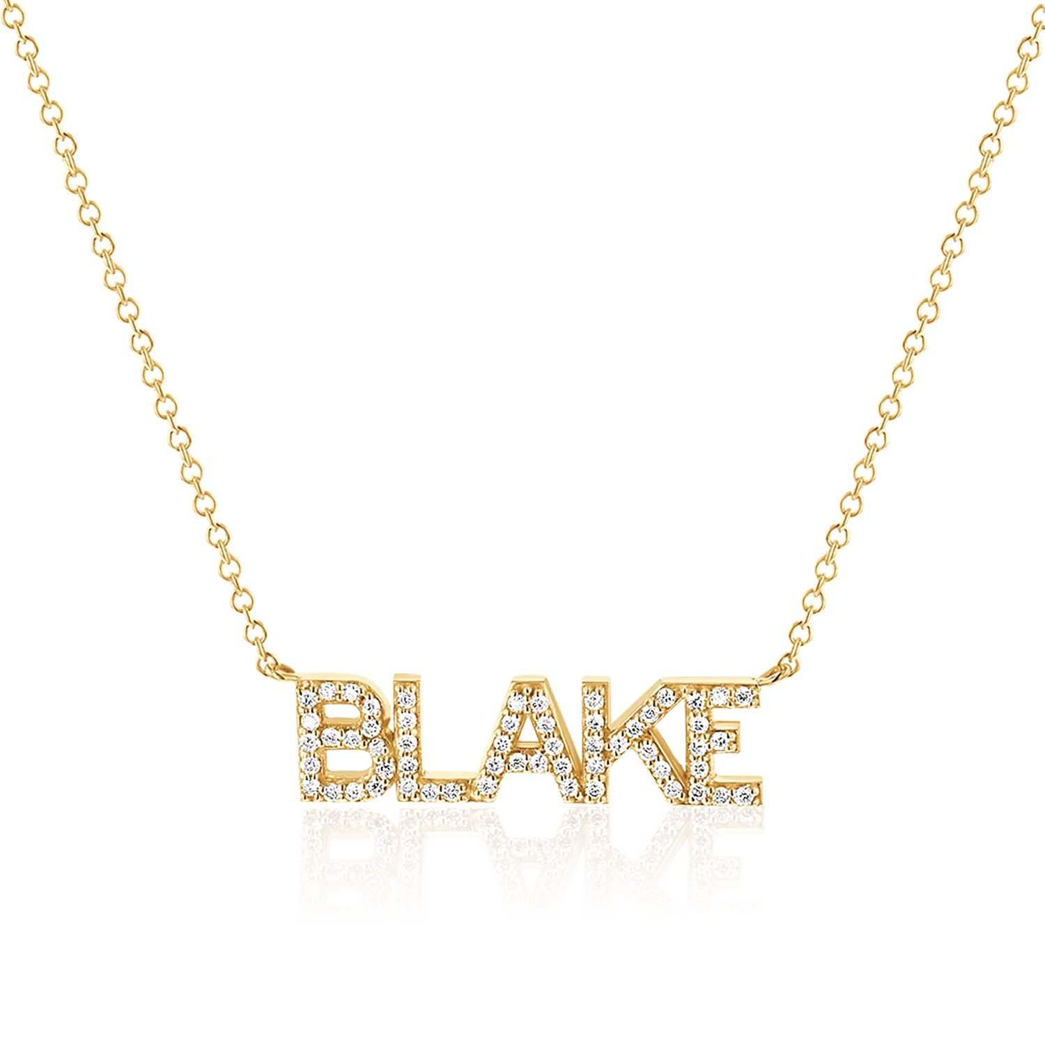 Image of Diamond Custom Name Necklace