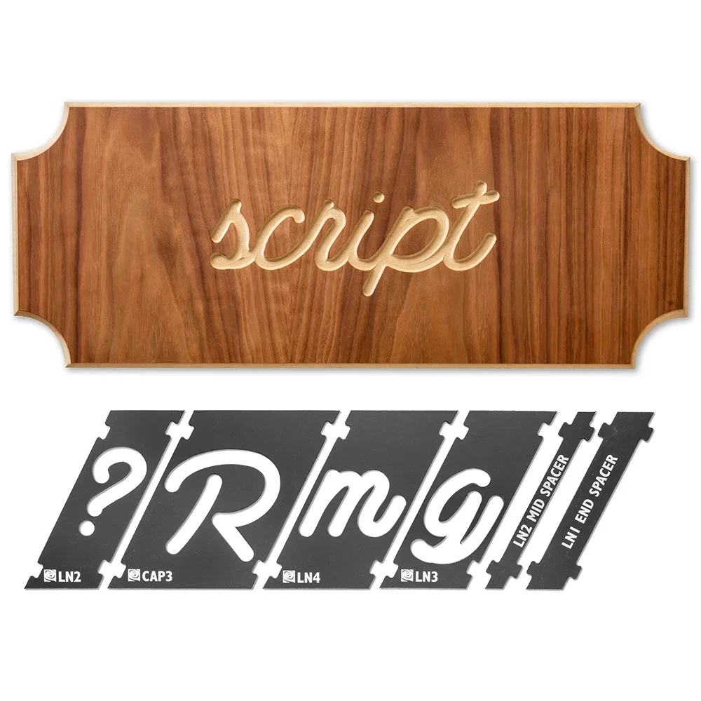 Rockler Interlock Signmaker's Templates, Script Font
