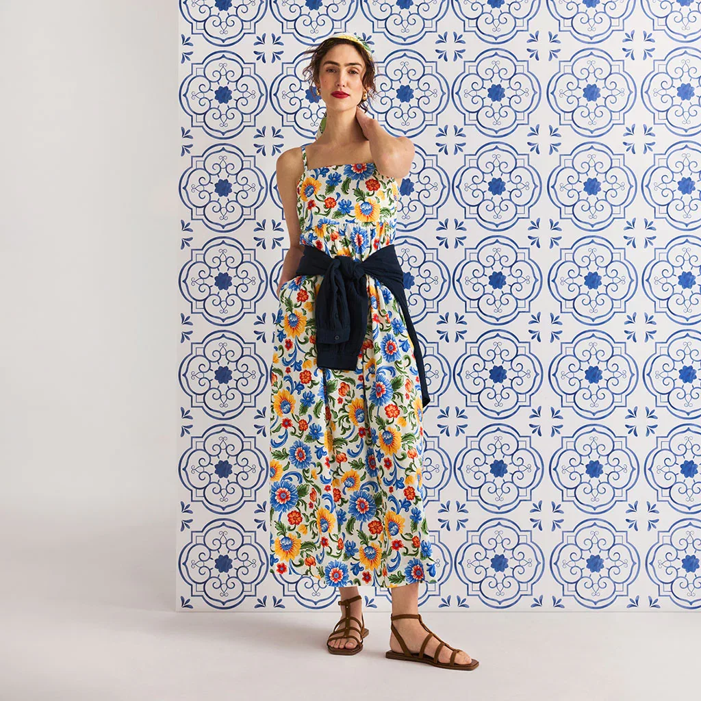 Image of Fiore Italiani Women's Bamboo Challis Maxi Dress