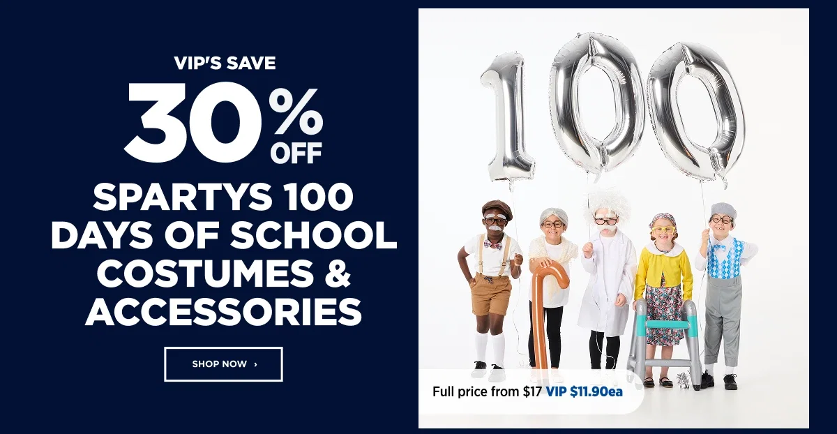 Spartys 100 Days if school costumes & Accessories
