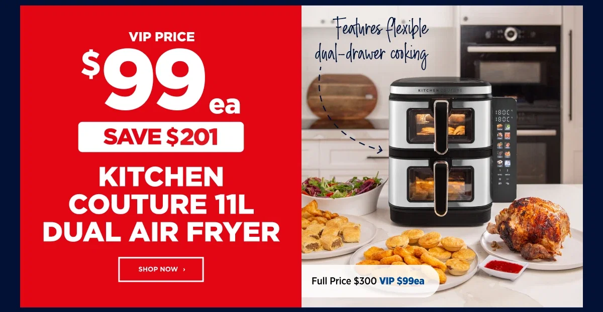 Kitchen Couture 11L Dual air Fryer