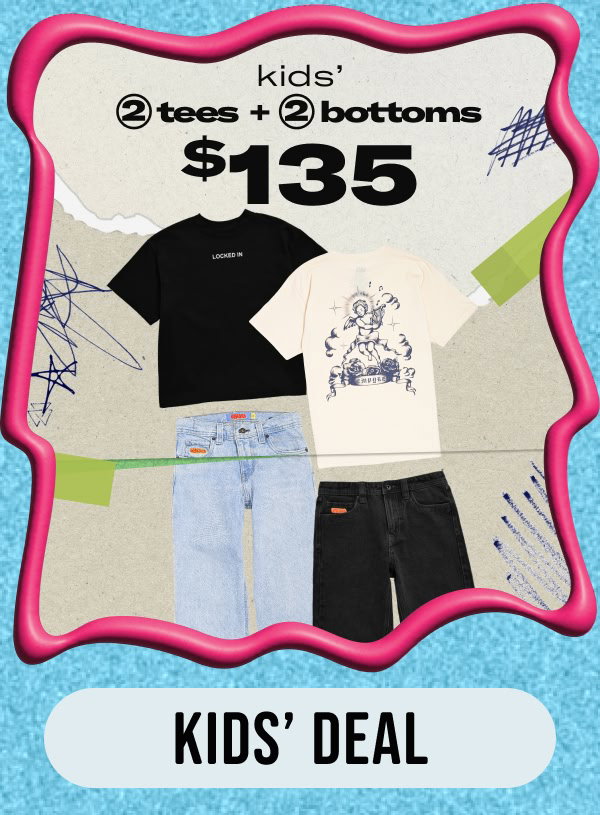Get two kids' tees and two kids' bottoms for $135 | Shop now