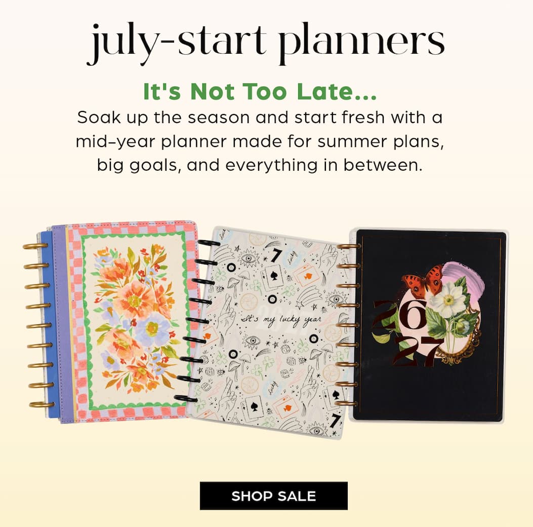 july-start planners - Shop Sale