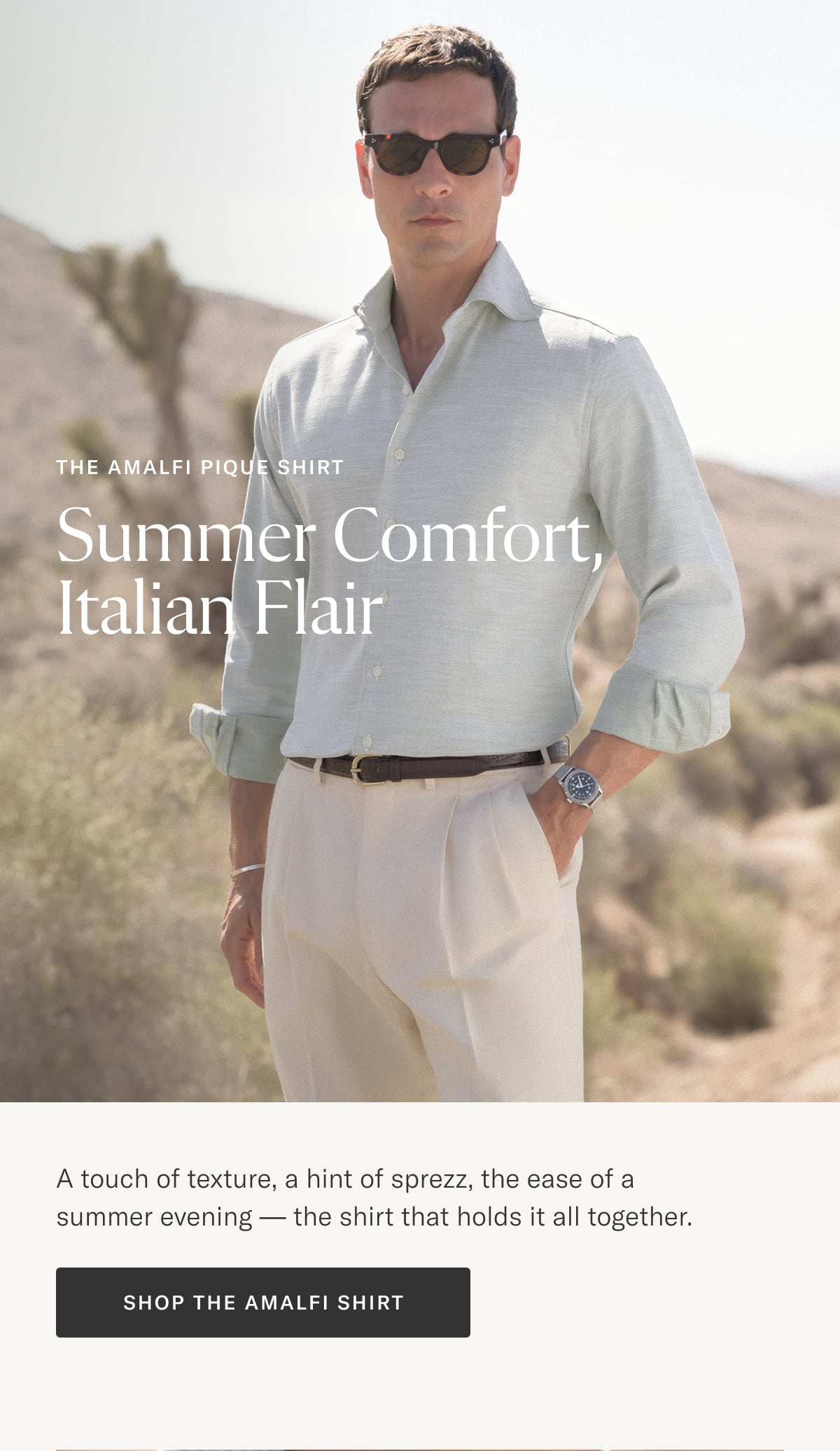 The Amalfi Pique Shirt: SUmmer Comfort, Italian Flair