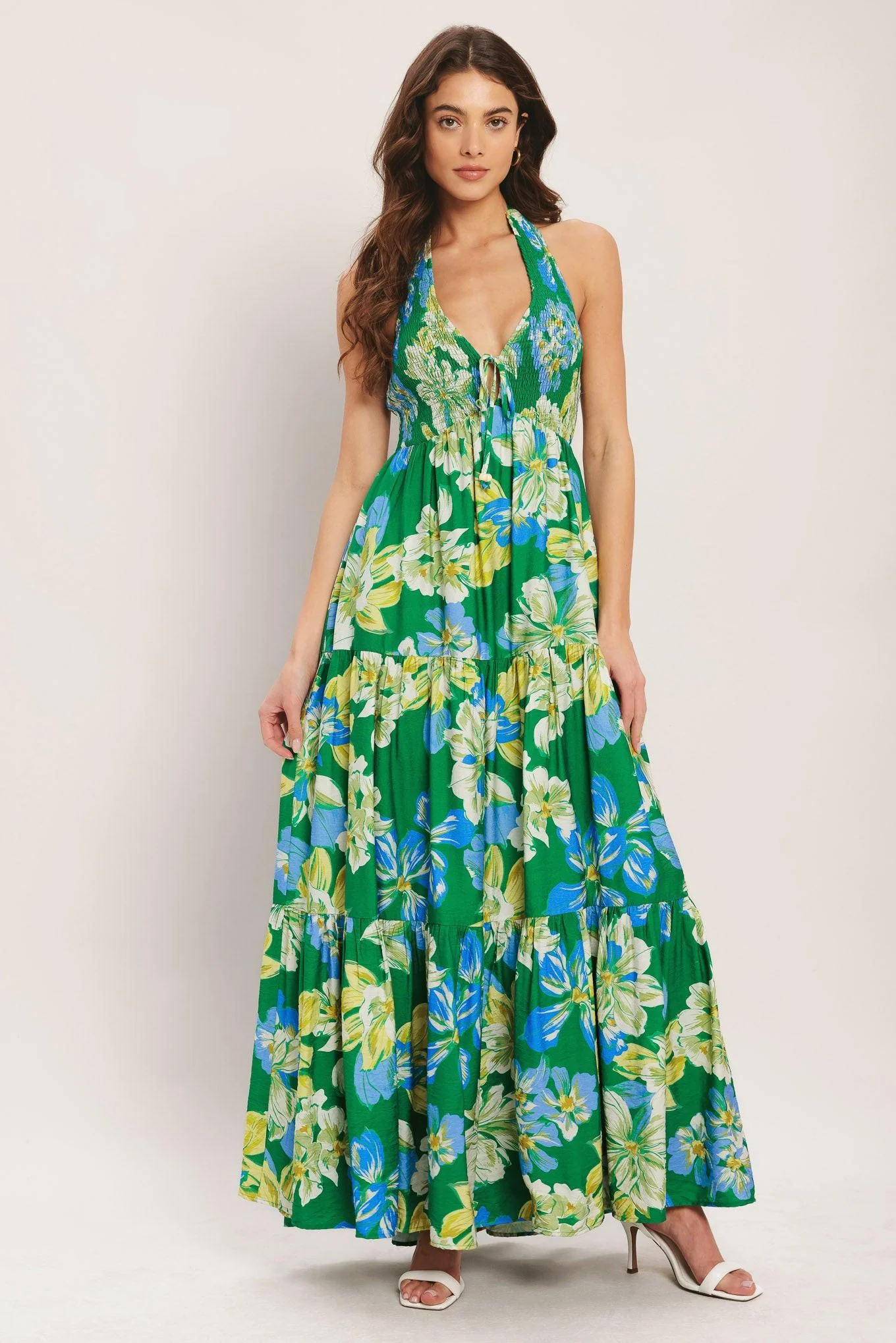 Image of Palm Shore Bloom Woven Maxi Dress