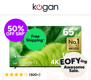 Kogan 65" QLED 4K 144Hz Smart AI Google TV  Product Image