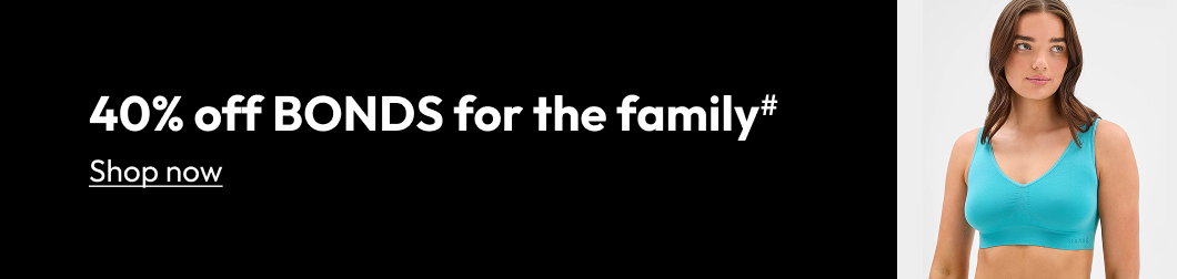 40% off BONDS for the family#