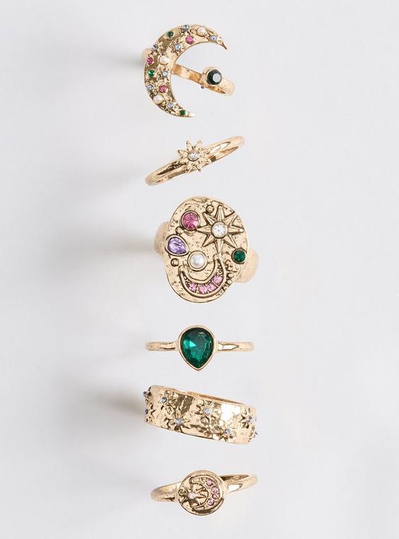 Celestial Statement Ring Set