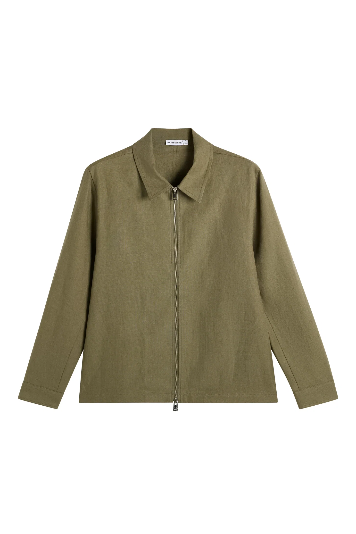 Image of Julius Drape Linen Overshirt / Kalamata