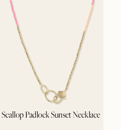 Scallop Padlock Sunset Necaklce