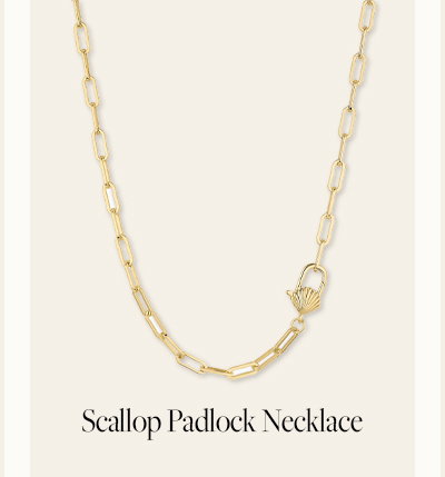 Scallop Padlock Necklace