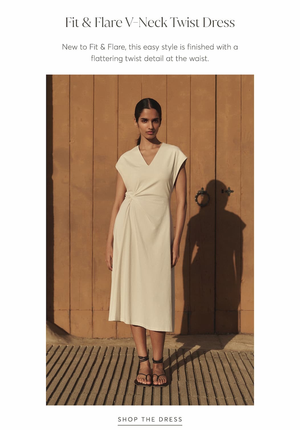 Fit & Flare V-Neck Twist Dress | Shop The Dress