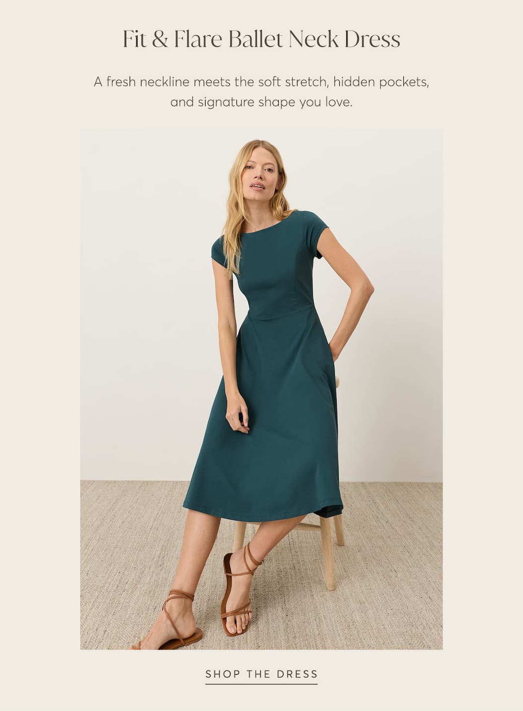 Fit & Flare Ballet Neck Dress | Shop The Dress