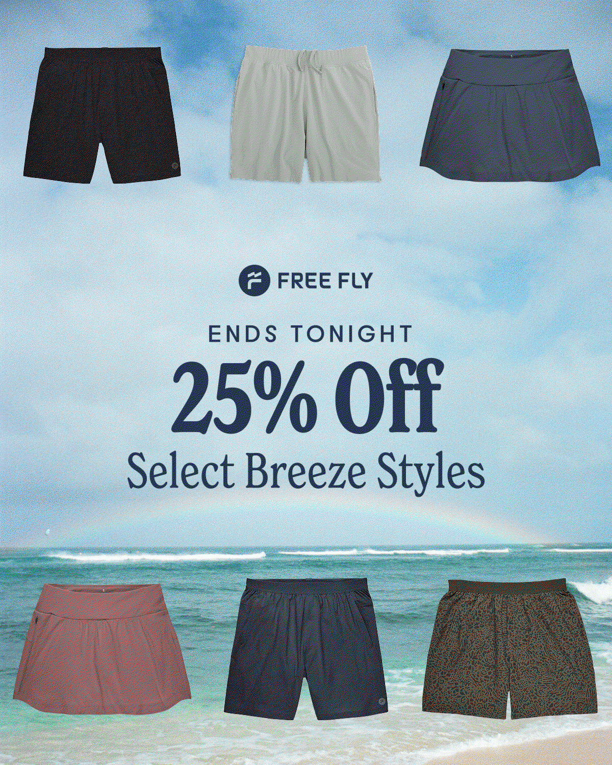 25% OFF Select Breeze Styles Ends Tonight