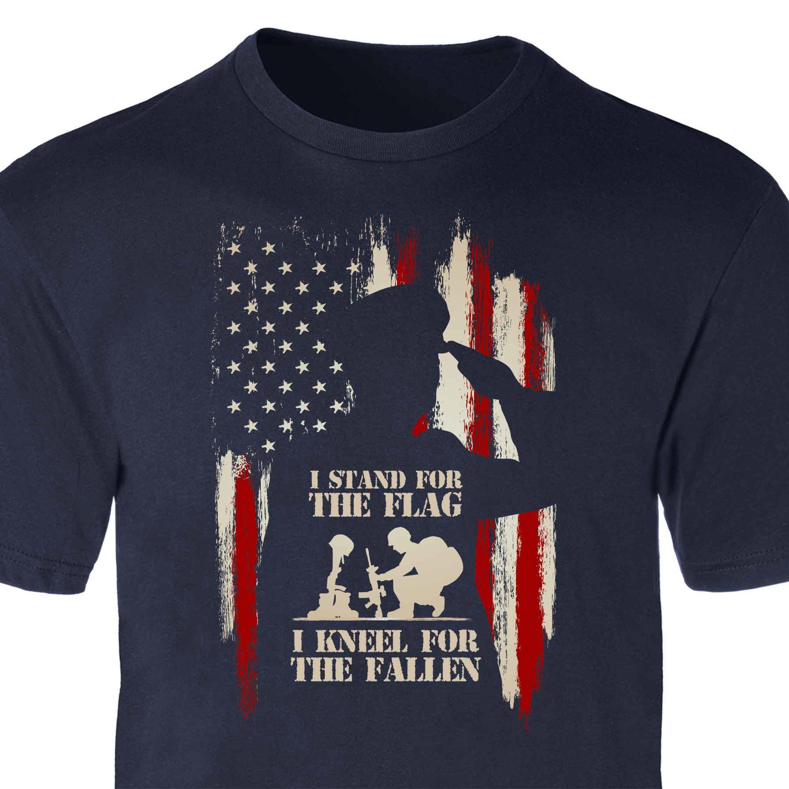 Image of Stand for the Flag, Kneel for the Fallen T-Shirt