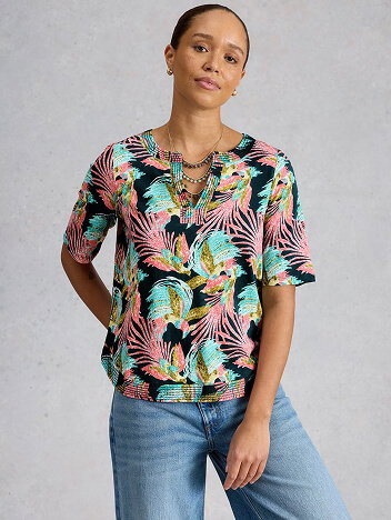 Shop Weaver Notch Neck Short Sleeve Tee