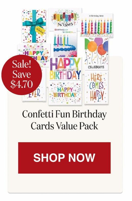 Confetti Fun Birthday Cards Value Pack [Click here to Shop Now]