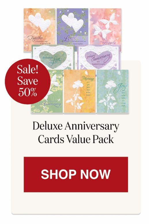 Deluxe Embossed Anniversary Cards Value Pack [Click here to Shop Now]