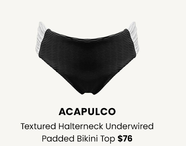 Acapulco Textured Tab Side Brief - Black/White