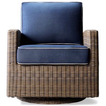Bainbridge Swivel Glider Club Chair - Outdoor Durability - Resilient Resin Wicker - Fade-Resistant Cushions - 100% Sunbrella Acrylic