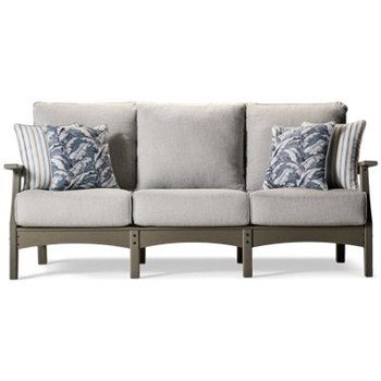 Cove Beach Sofa - Chic Contemporary Design - High-Performance Nuvella Cushions - Versatile Grey Finish - Durable High-Density Polyethylene
